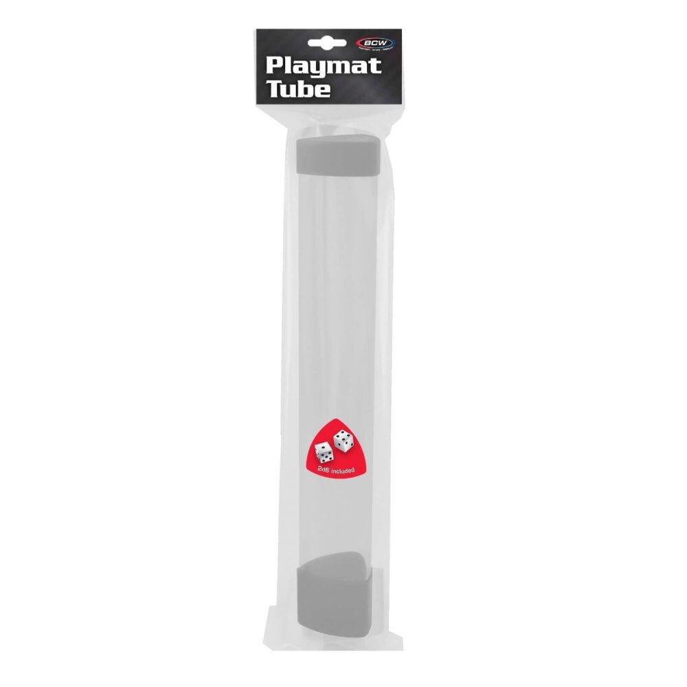 BCW Playmat Tube with Dice Cap- White